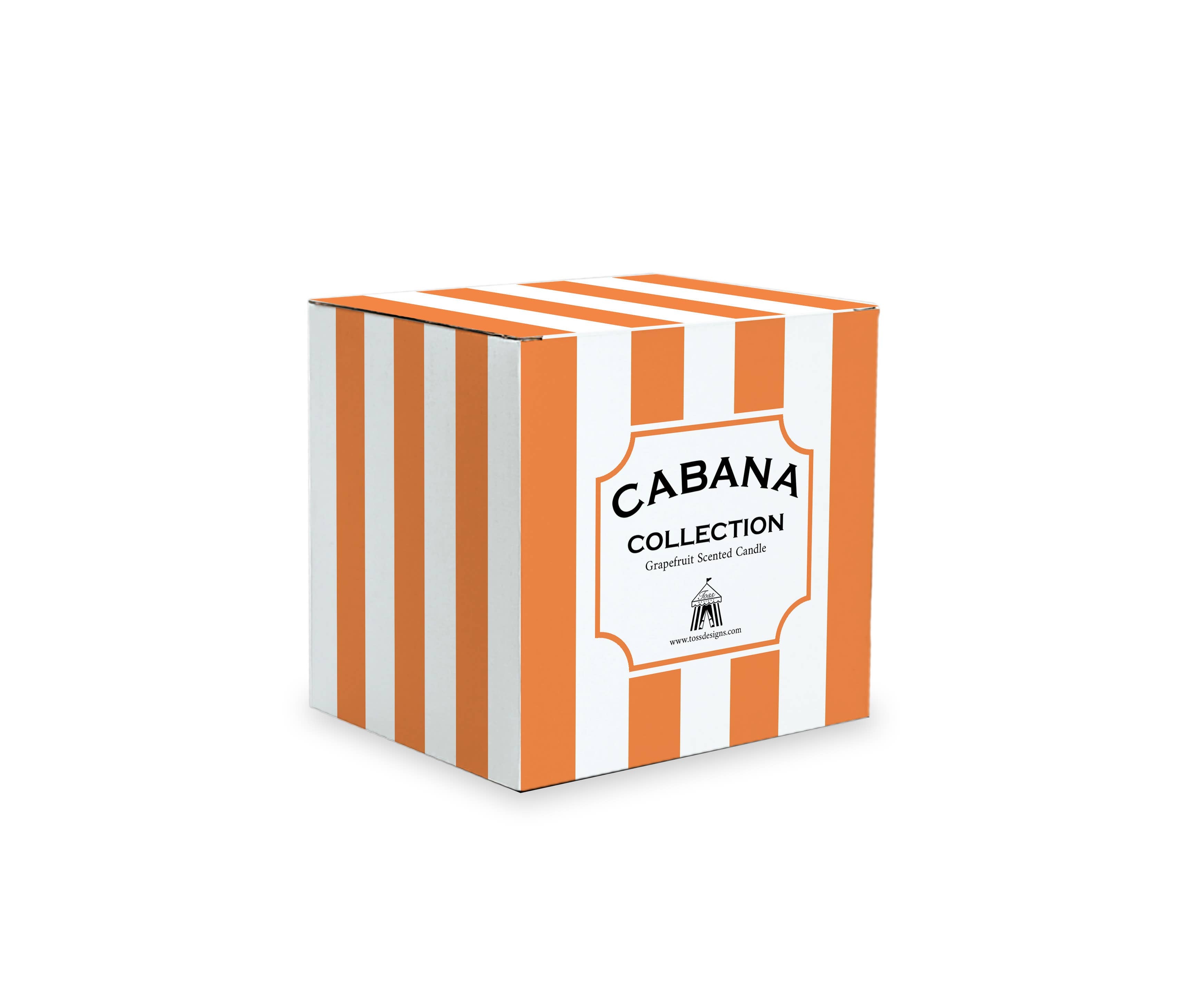 Toss Designs - Travel Candle- Cabana Stripe Org/White