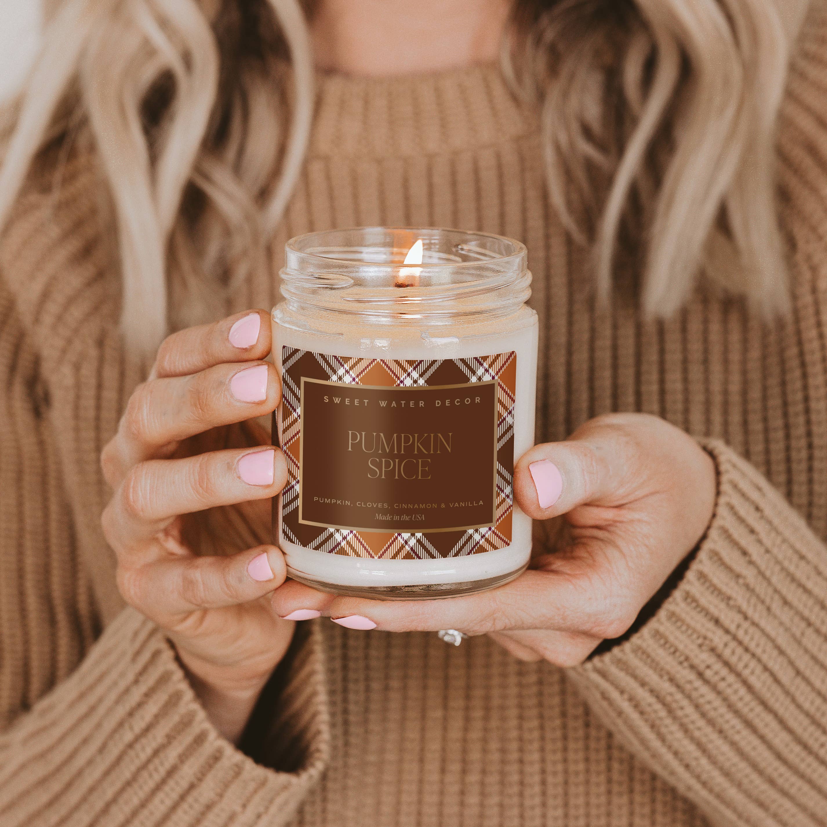 Sweet Water Decor - *NEW* Pumpkin Spice 9 oz Soy Candle - Fall Decor