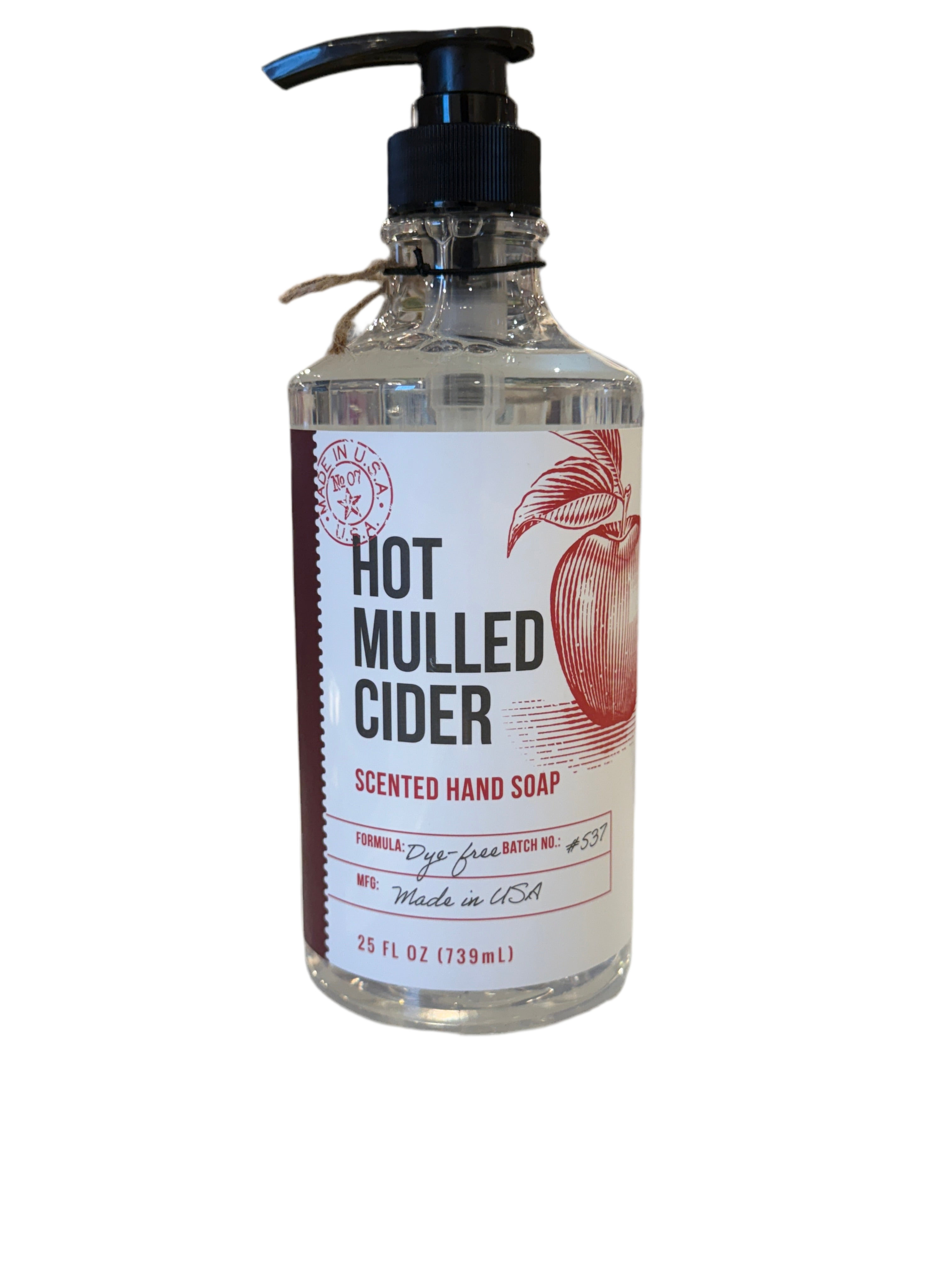 Hot Mulled Cider Hand Soap – 25 fl oz (Dye-Free, Made in USA)