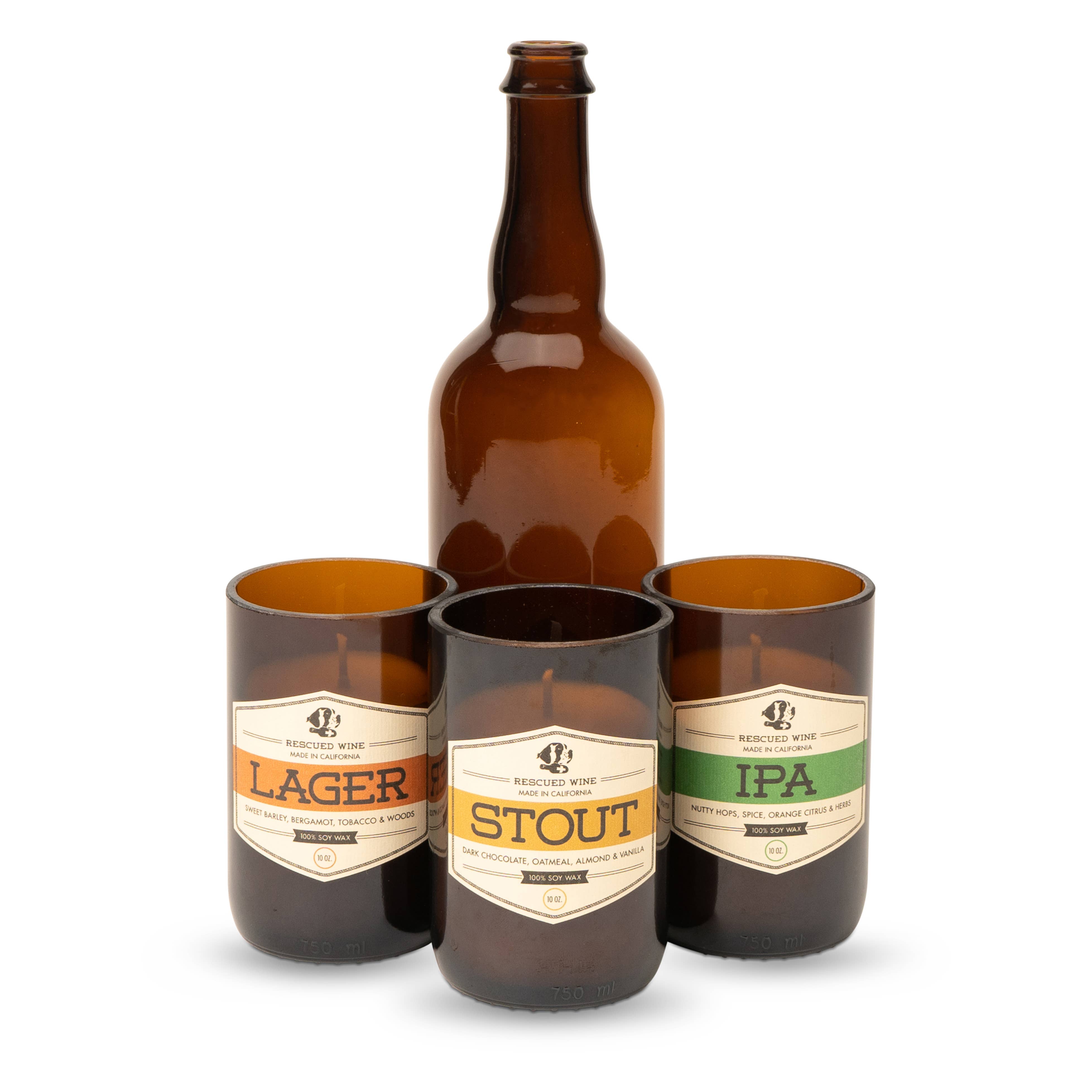 Rescued Wine Candles - Hard Apple Cider Soy Candle - Upcycled Candles - Man Candles