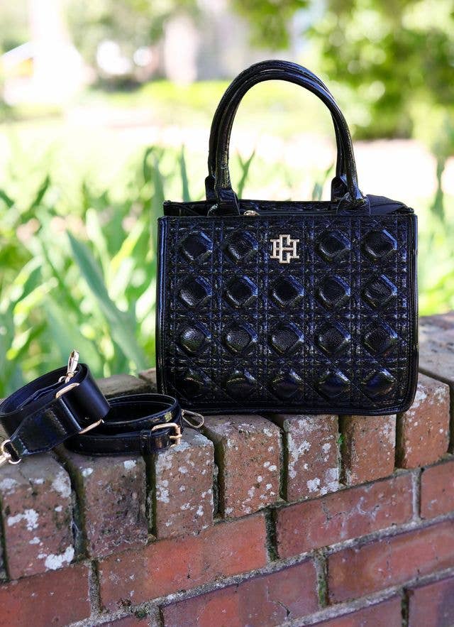 Caroline Hill - Ricky Mini Tote BLACK PATENT LQ: Default