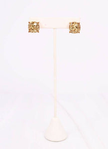 Caroline Hill - Georgie Glitter Stud Earring GOLD: Default