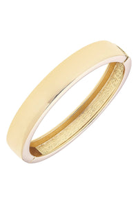 Canvas Style - Clara Hinge Bangle in Shiny Gold