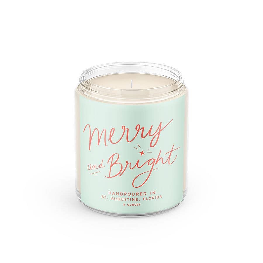 Poured Goods - Merry & Bright: 8 oz Soy Wax Hand-Poured Candle