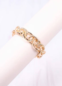 Caroline Hill - Mason Link Stretch Bracelet GOLD