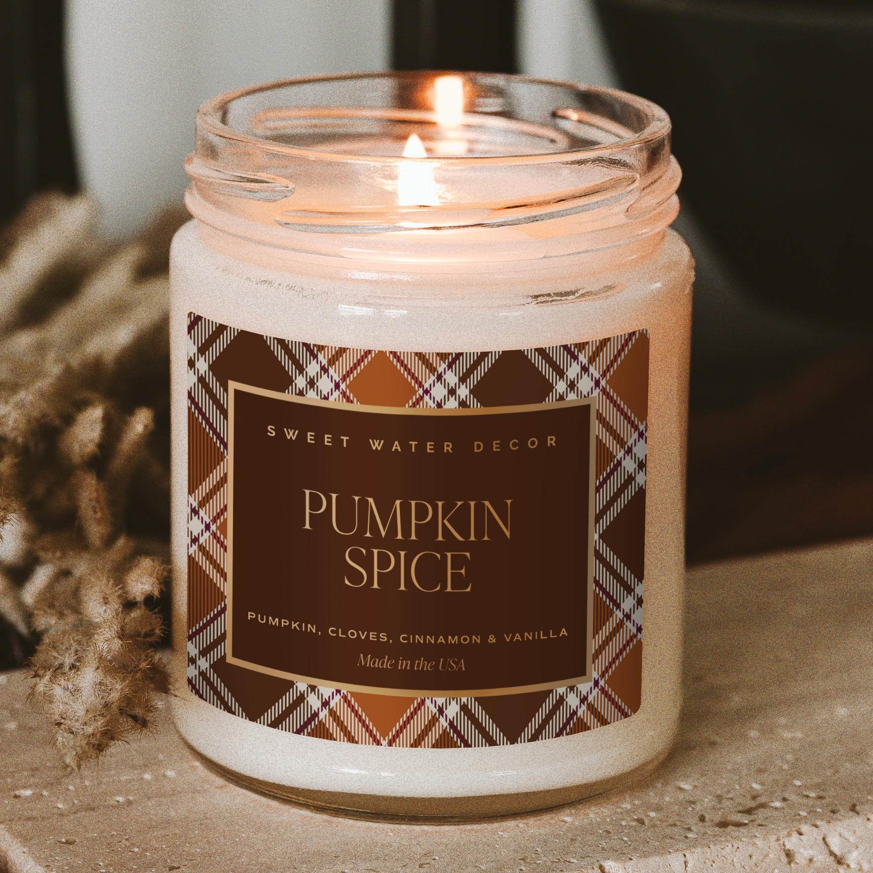 Sweet Water Decor - *NEW* Pumpkin Spice 9 oz Soy Candle - Fall Decor