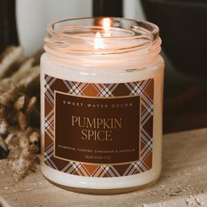 Sweet Water Decor - *NEW* Pumpkin Spice 9 oz Soy Candle - Fall Decor