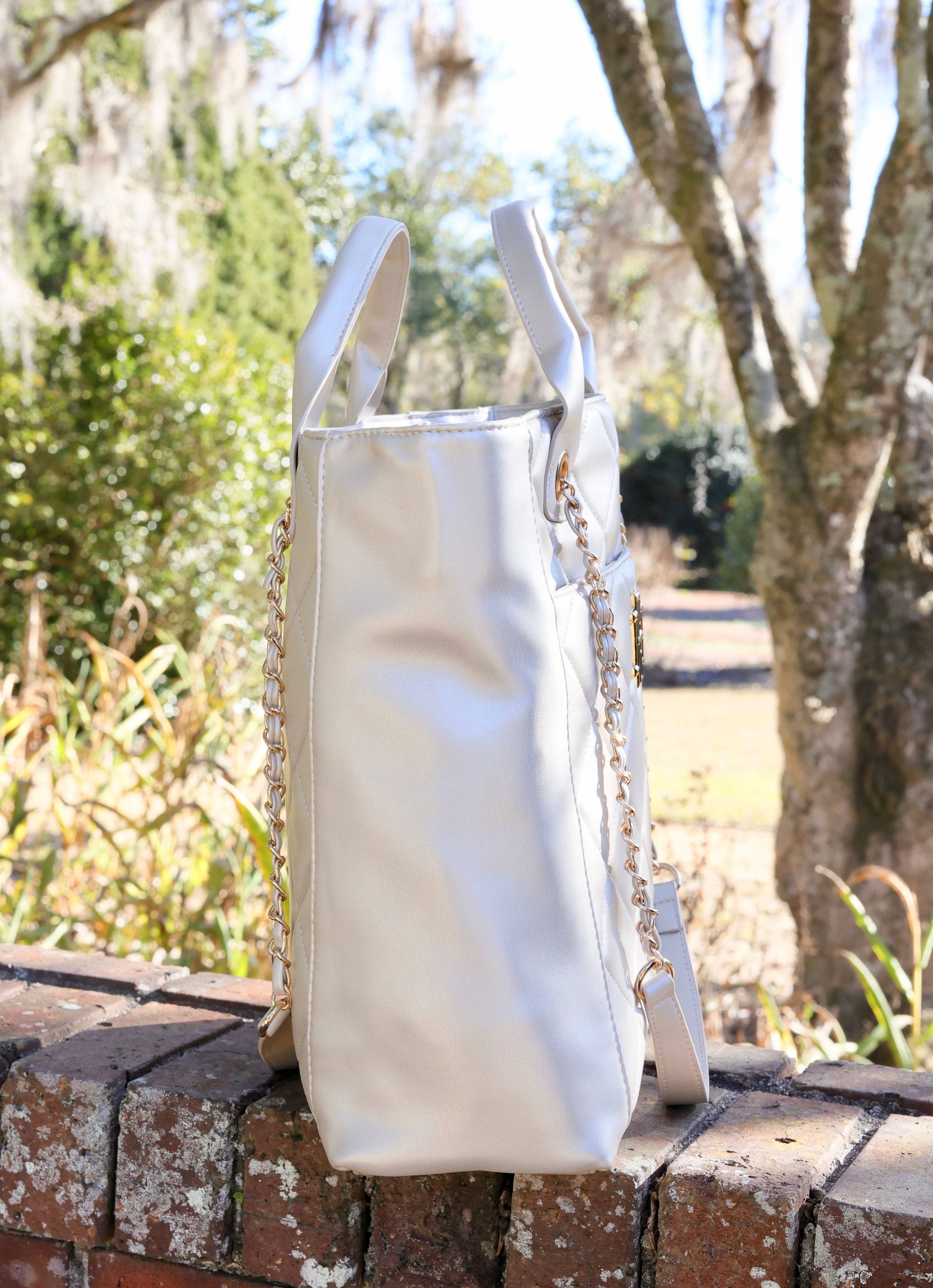 Caroline Hill - Kinzley Tote PEARL QUILTED LD: Default