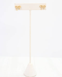Caroline Hill - Carolina Pearl Bow Stud Gold