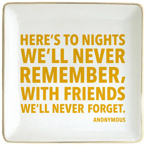 soiree-sisters - Ceramic Trinket Tray | To Nights We'll Never Remember