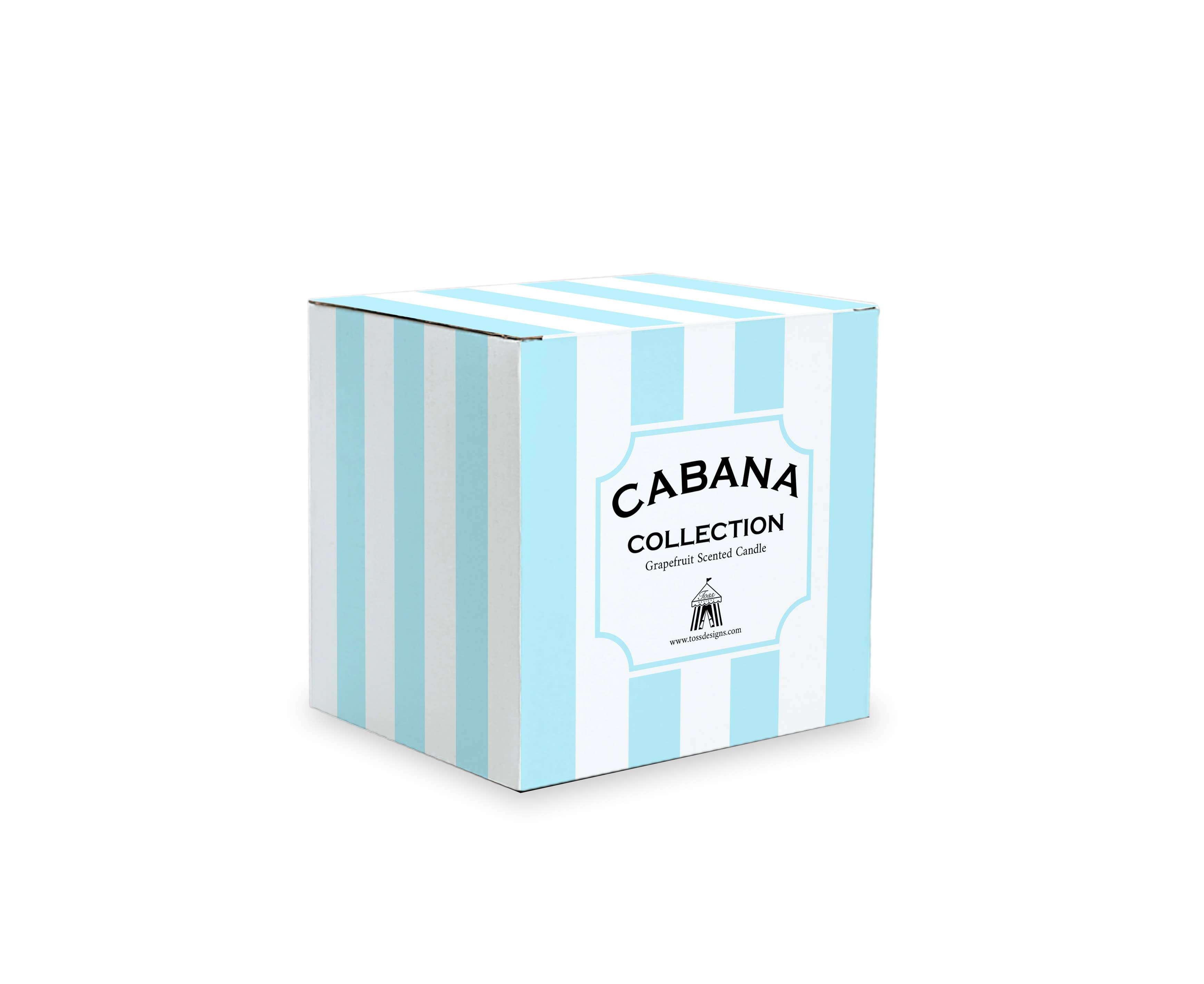 Toss Designs - Travel Candle- Cabana Stripes Blue