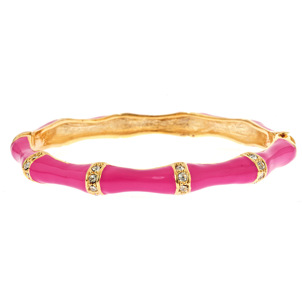 Fornash - Enamel Stone Bamboo Bracelet: Navy