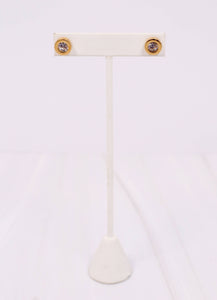 Caroline Hill - Iria CZ Stud Earring GOLD: Default