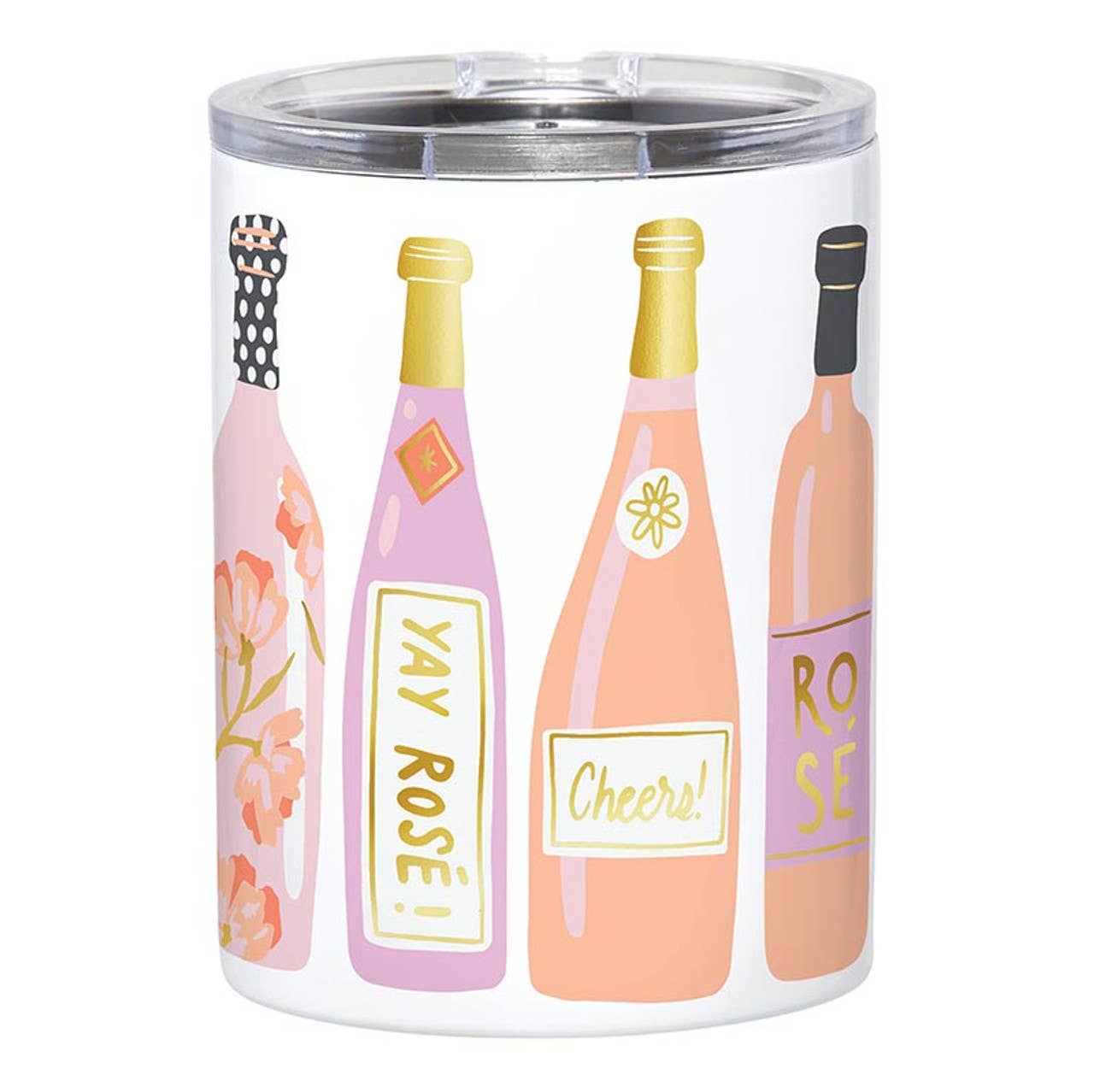 Slant Collections by Creative Brands - Stainless Steel Tumbler - Champagne Bottle: Stainless Steel / 4.5" H, 12 oz