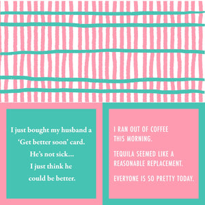 Drinks on Me - NAPKIN Get Better Soon | Funny Party Gift | Cocktail Napkin
