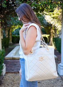 Caroline Hill - Kinzley Tote PEARL QUILTED LD: Default