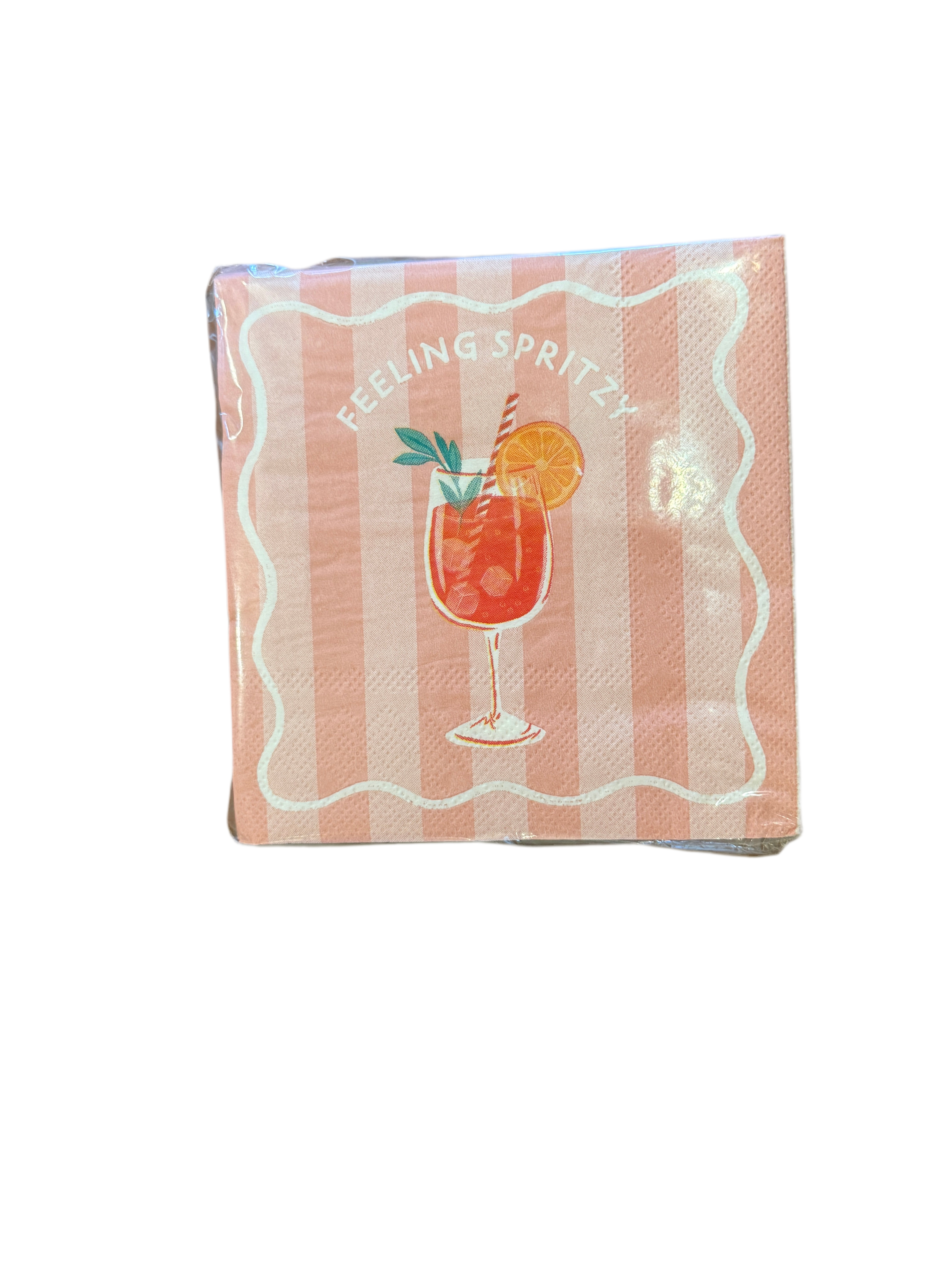 Clementine 40 CT Beverage Napkins Feeling Spritzy