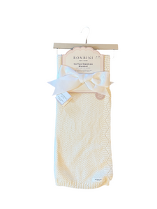 Bonbini New York Cotton/Bamboo Baby Blanket – 0-6 Months Cream