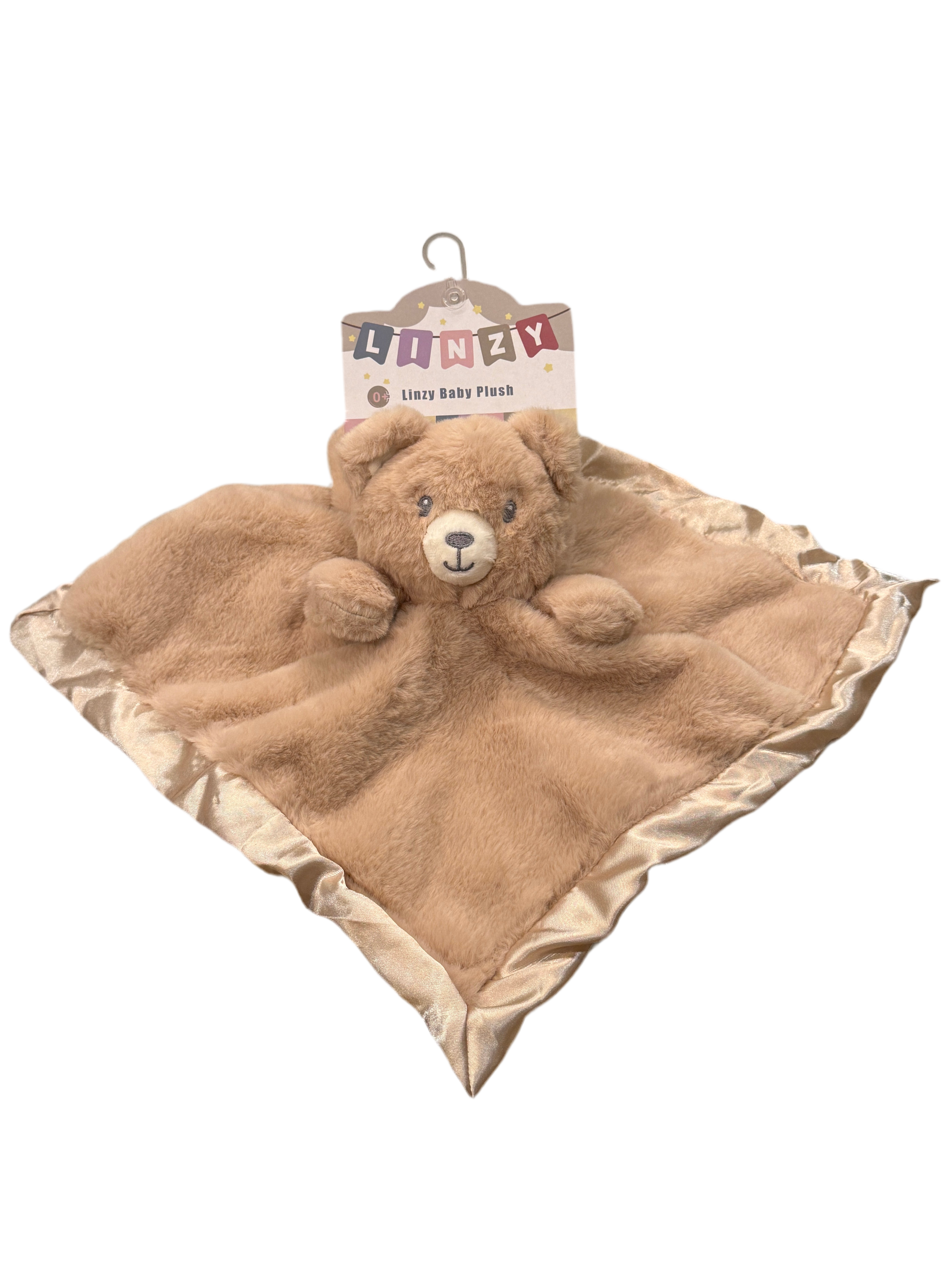 Security Blanket Lovey with Rattle (Teddy Bear)