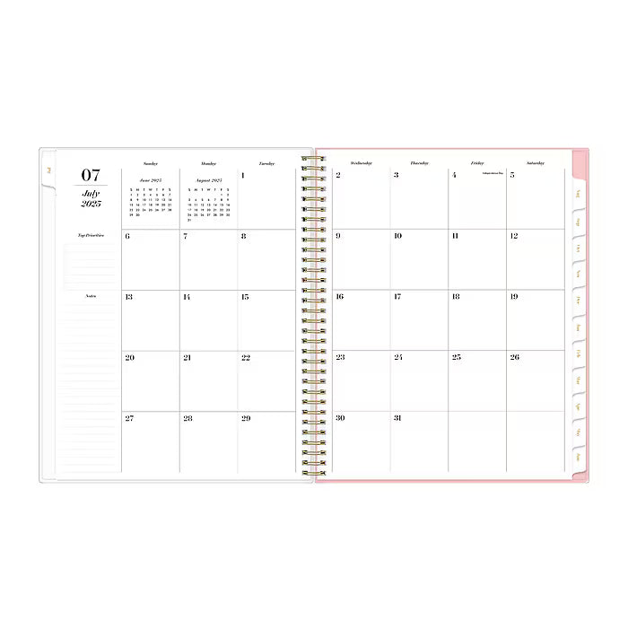 2025-2026 Blue Sky Sincerely Jules  8" x 11" Academic Weekly & Monthly Planner, Plastic Cover,