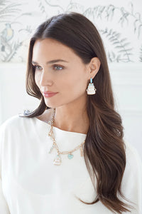 Canvas Style- Wedding Cake Enamel Huggie Hoop Earrings
