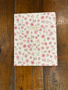 Floral  Lined Journal Pink