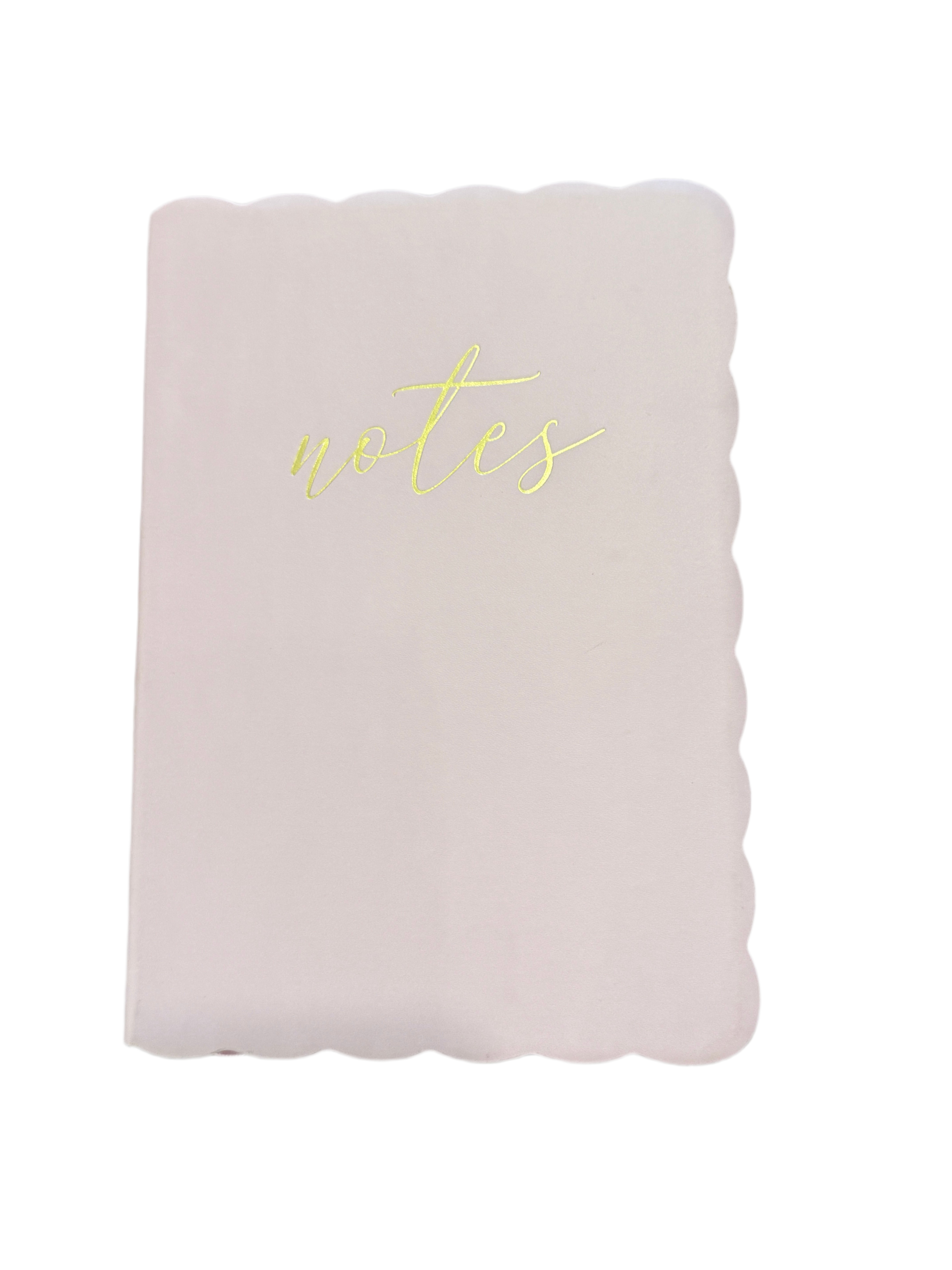 Scalloped Note Book Pink