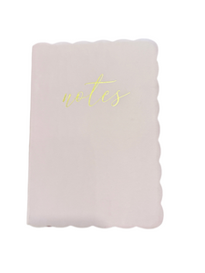 Scalloped Note Book Pink