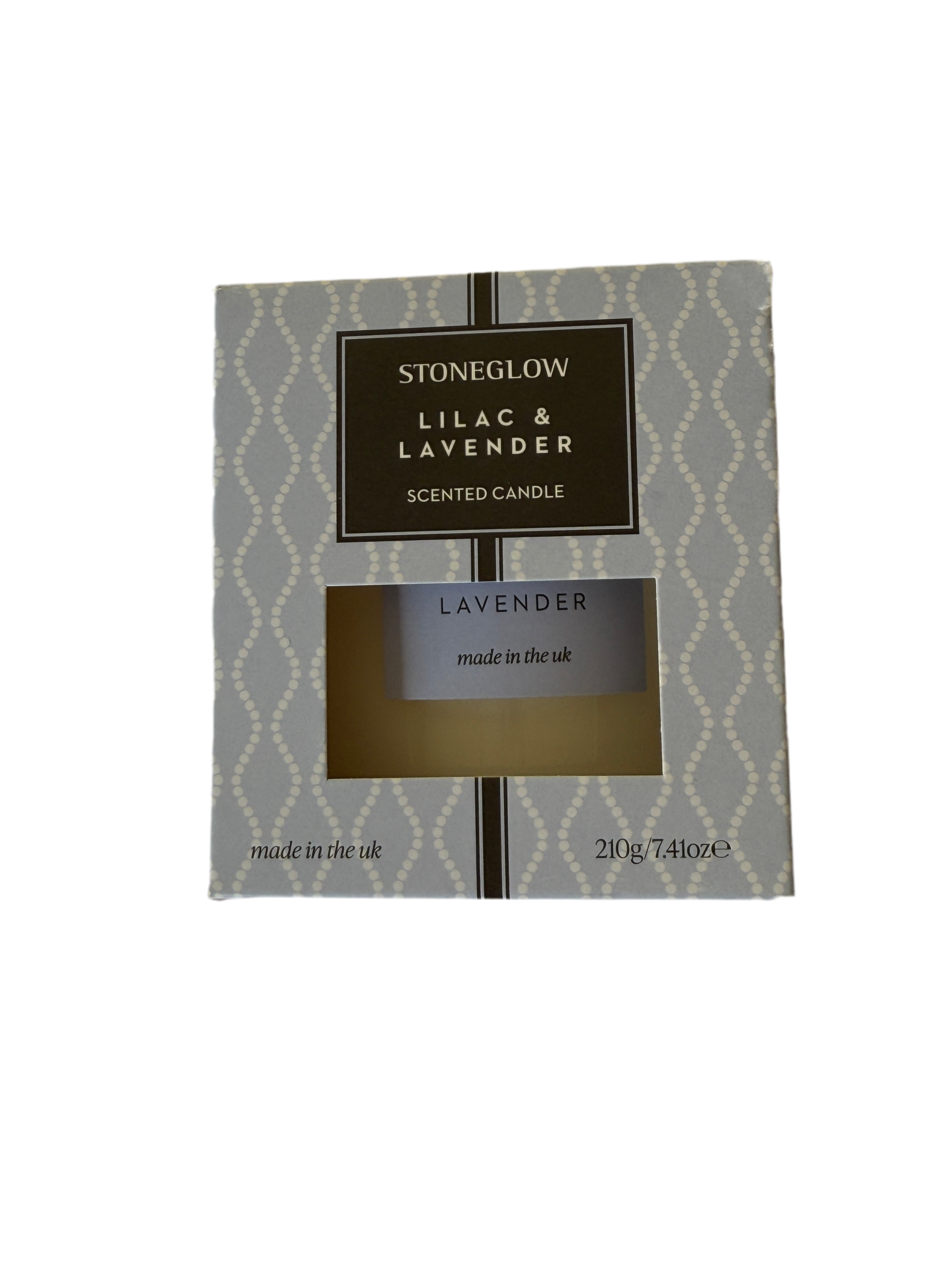 Stoneglow Lilac &amp; Lavender Scented Candle – 210g (7.41 oz) 🌿✨