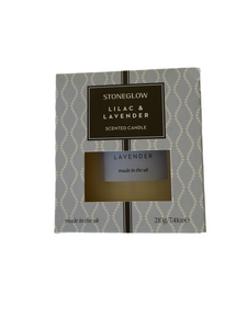 Stoneglow Lilac &amp; Lavender Scented Candle – 210g (7.41 oz) 🌿✨
