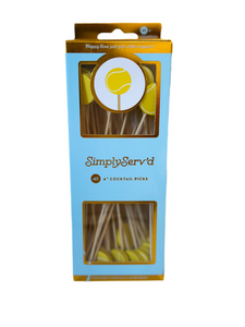 SimplyServ’d Tennis Cocktail Picks – Set of 48