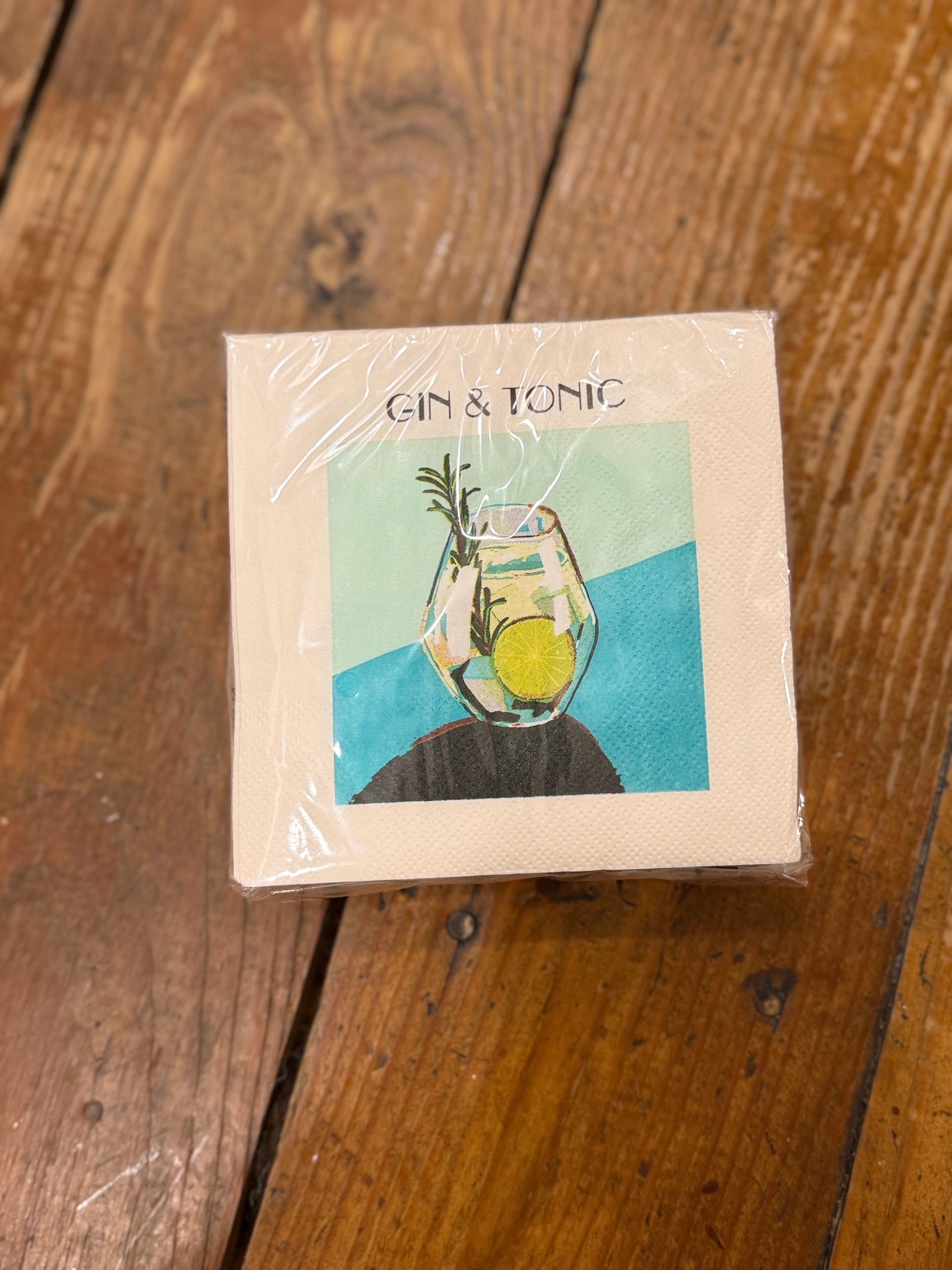 Gin & Tonic Beverage Napkin