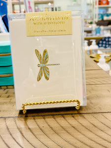 Punch Studios 10 Note Cards with Envelopes Dragonfly