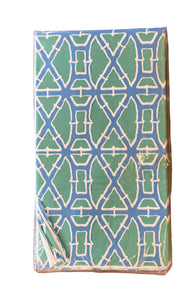 Green & Blue Geometric Paper Napkins – 32 Count ✨