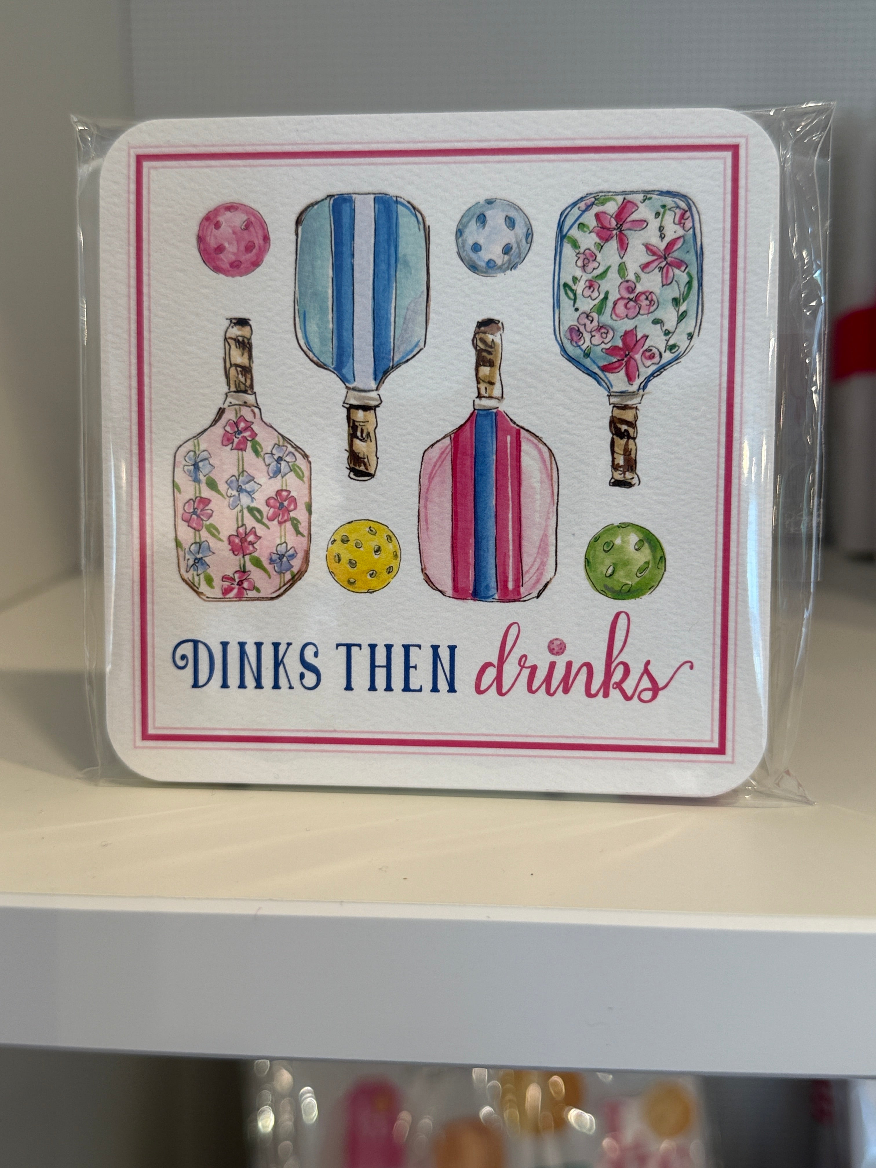 Rosanne Beck- Dinks than Drinks set of reversible coasters
