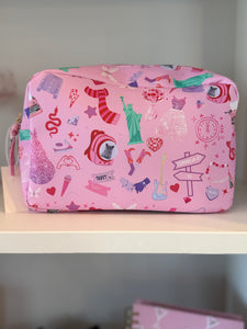Swiftie Pink Mosaic Cosmetic Pouch – Taylor-Inspired Must-Have