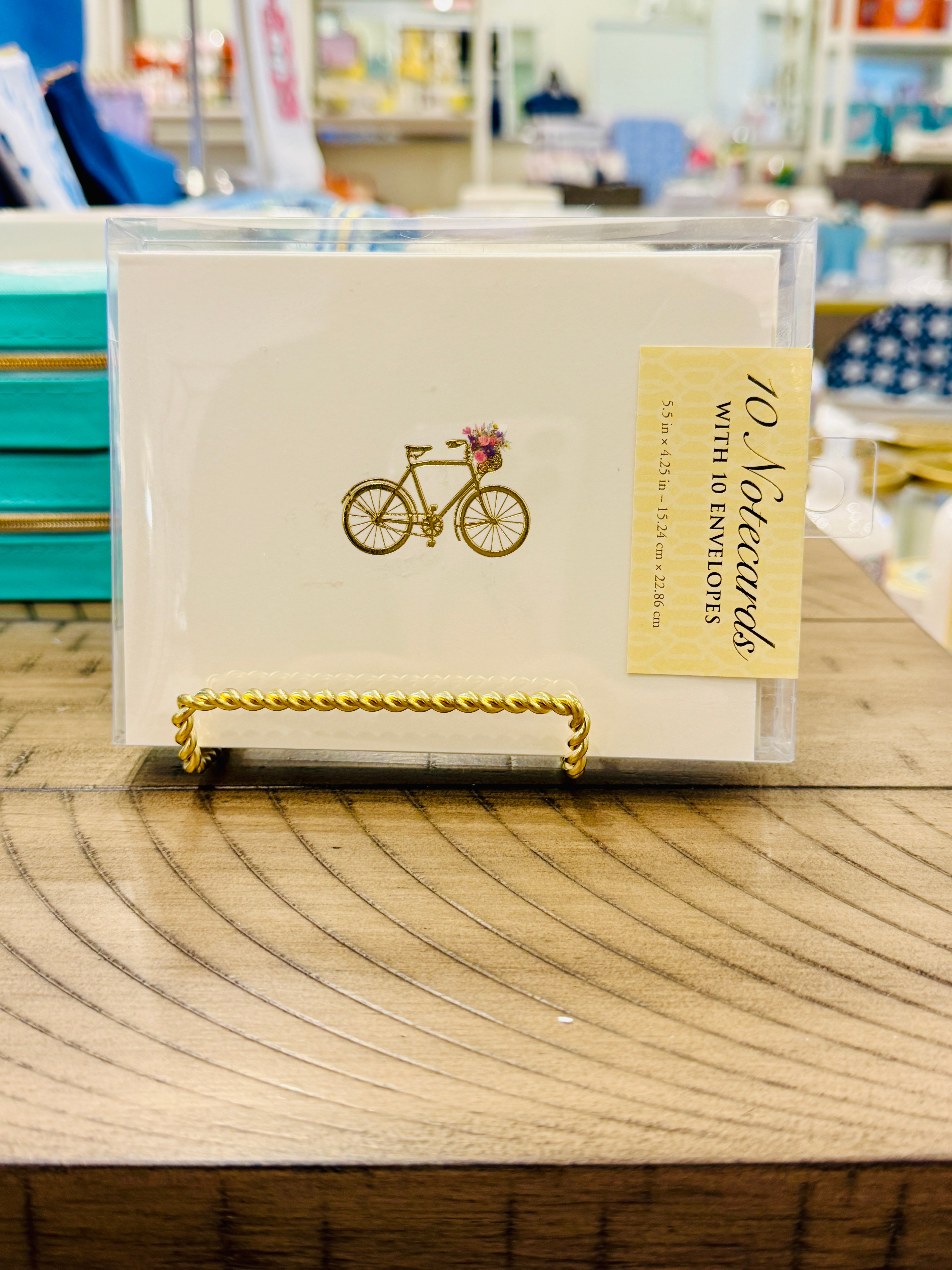 Punch Studios 10 Note Cards with Envelopes Bicycle
