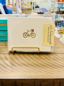 Punch Studios 10 Note Cards with Envelopes Bicycle