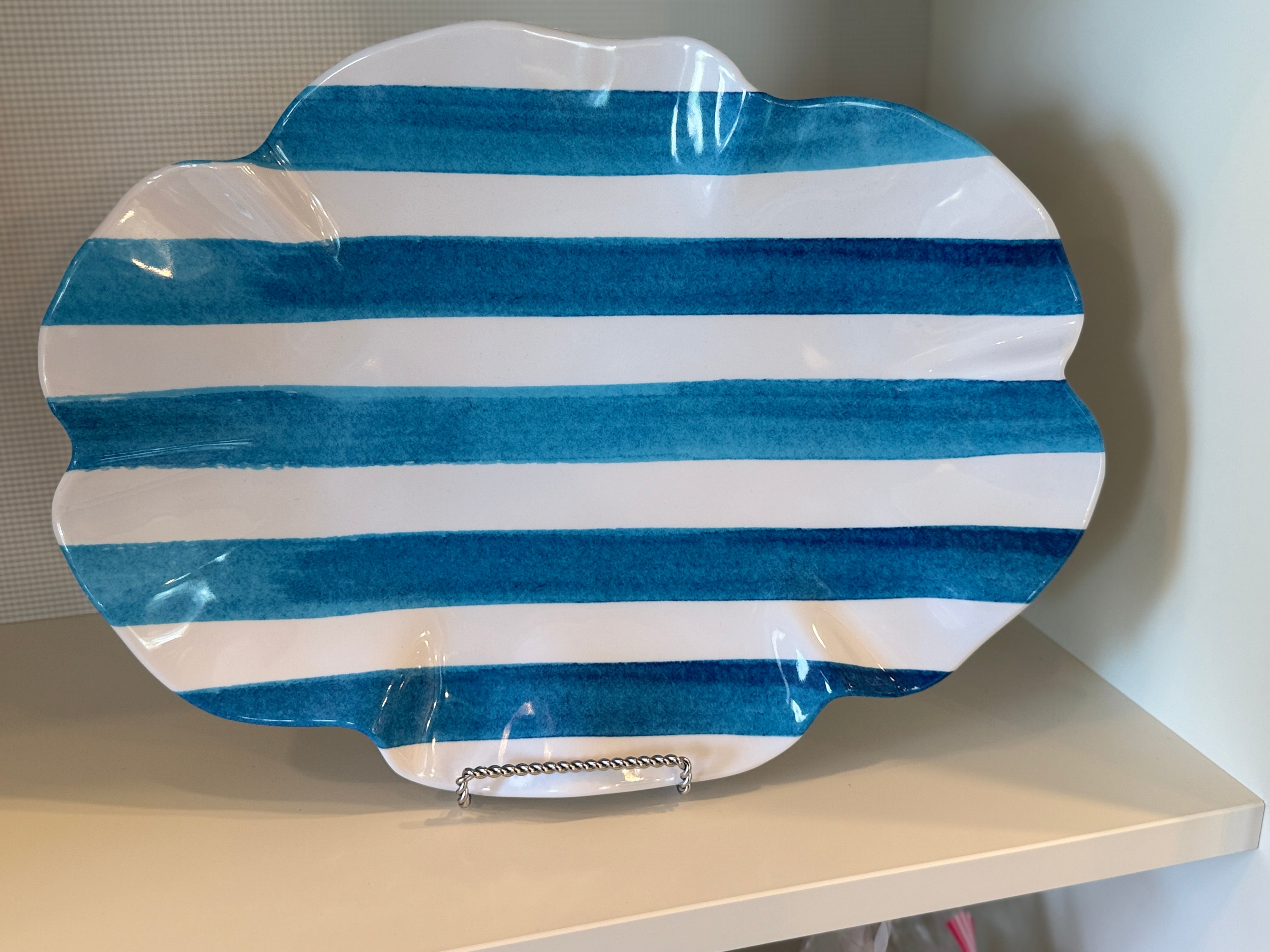 Blue & White Melamine Platter