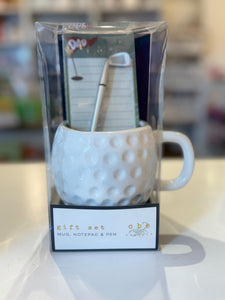 Dad Golf Gift Set- Mug, Notepad and Pen