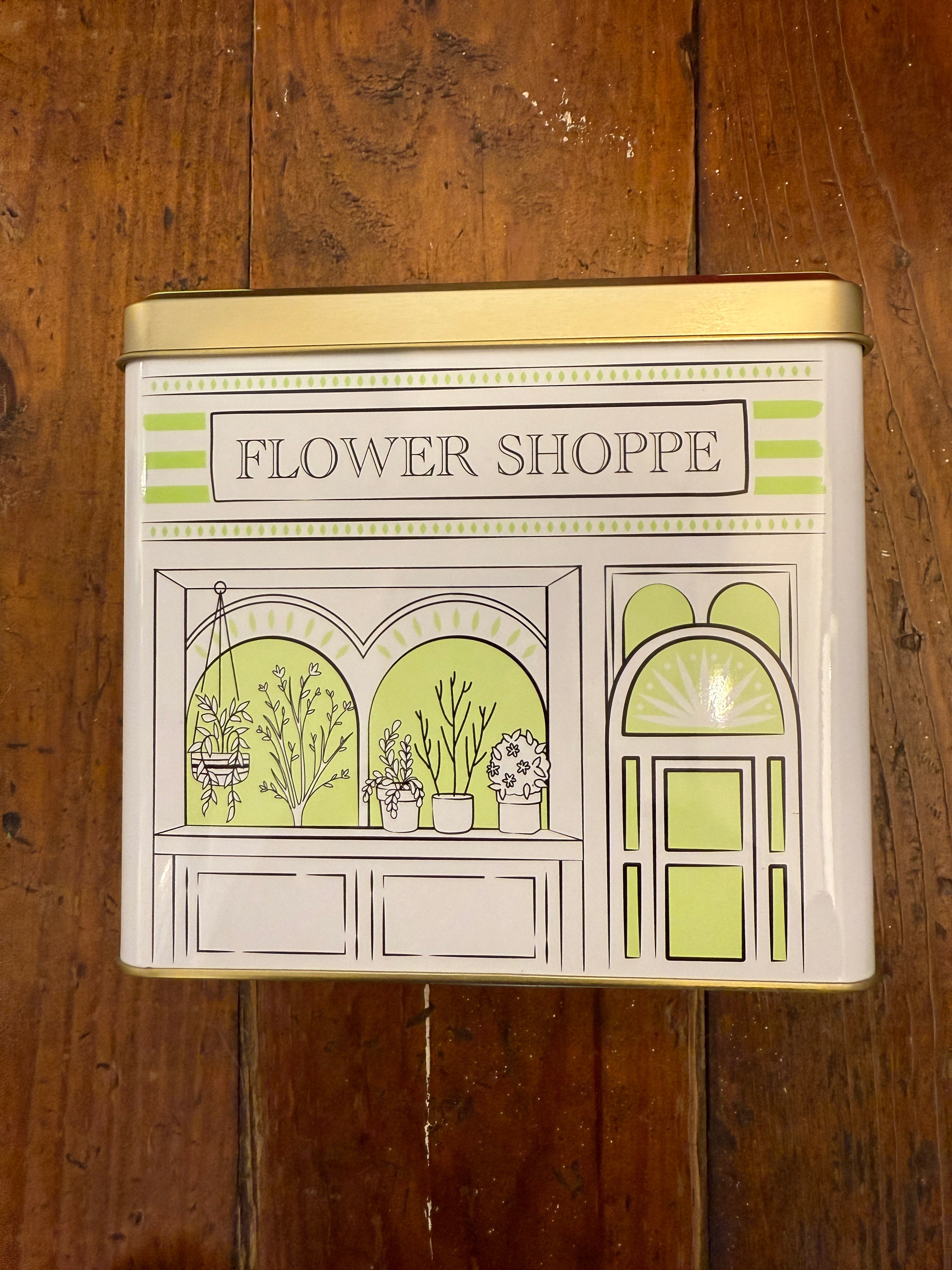 Flower Shop Tin Container