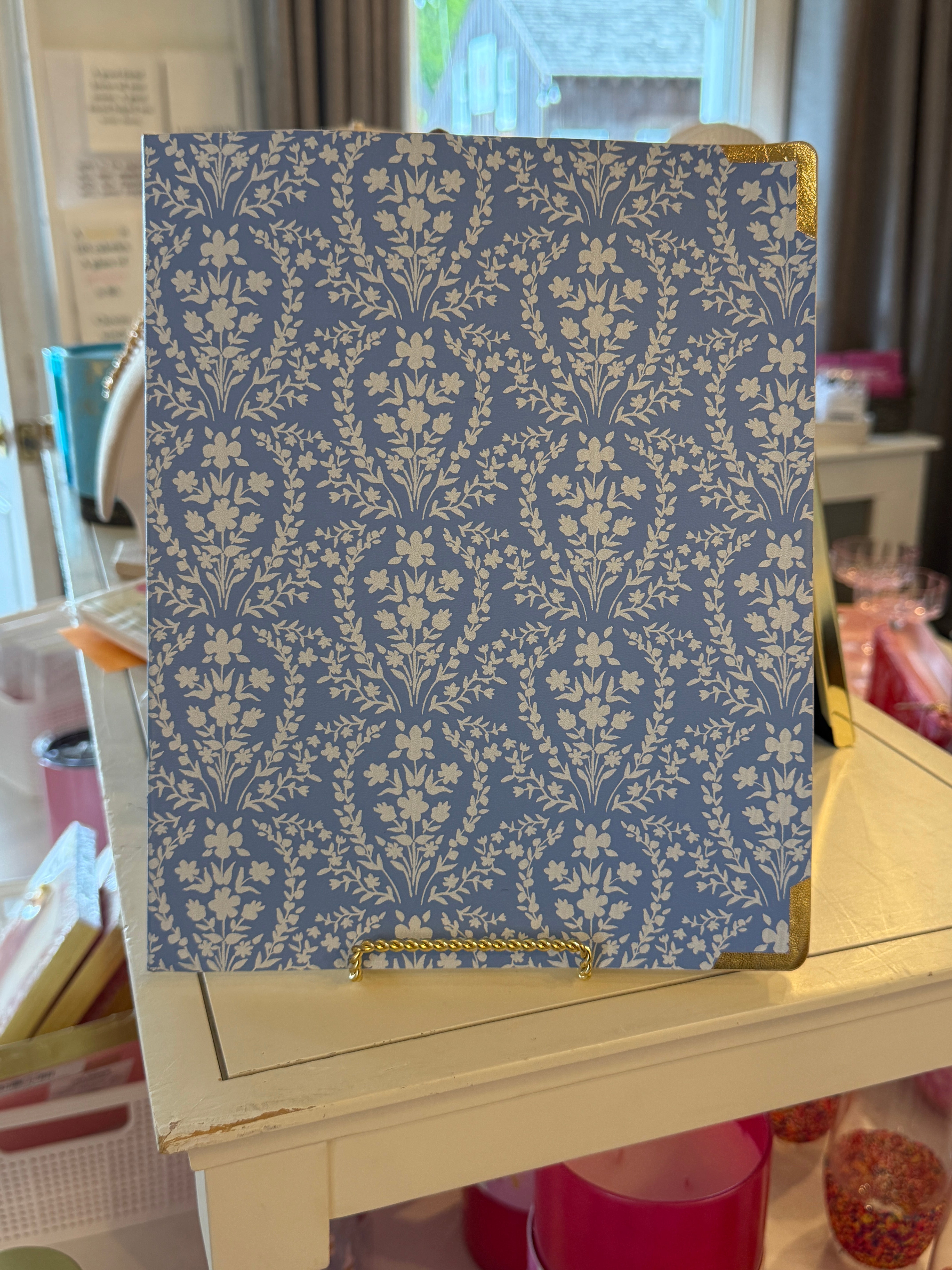 Blue Floral Notebook– 8" x 10"
