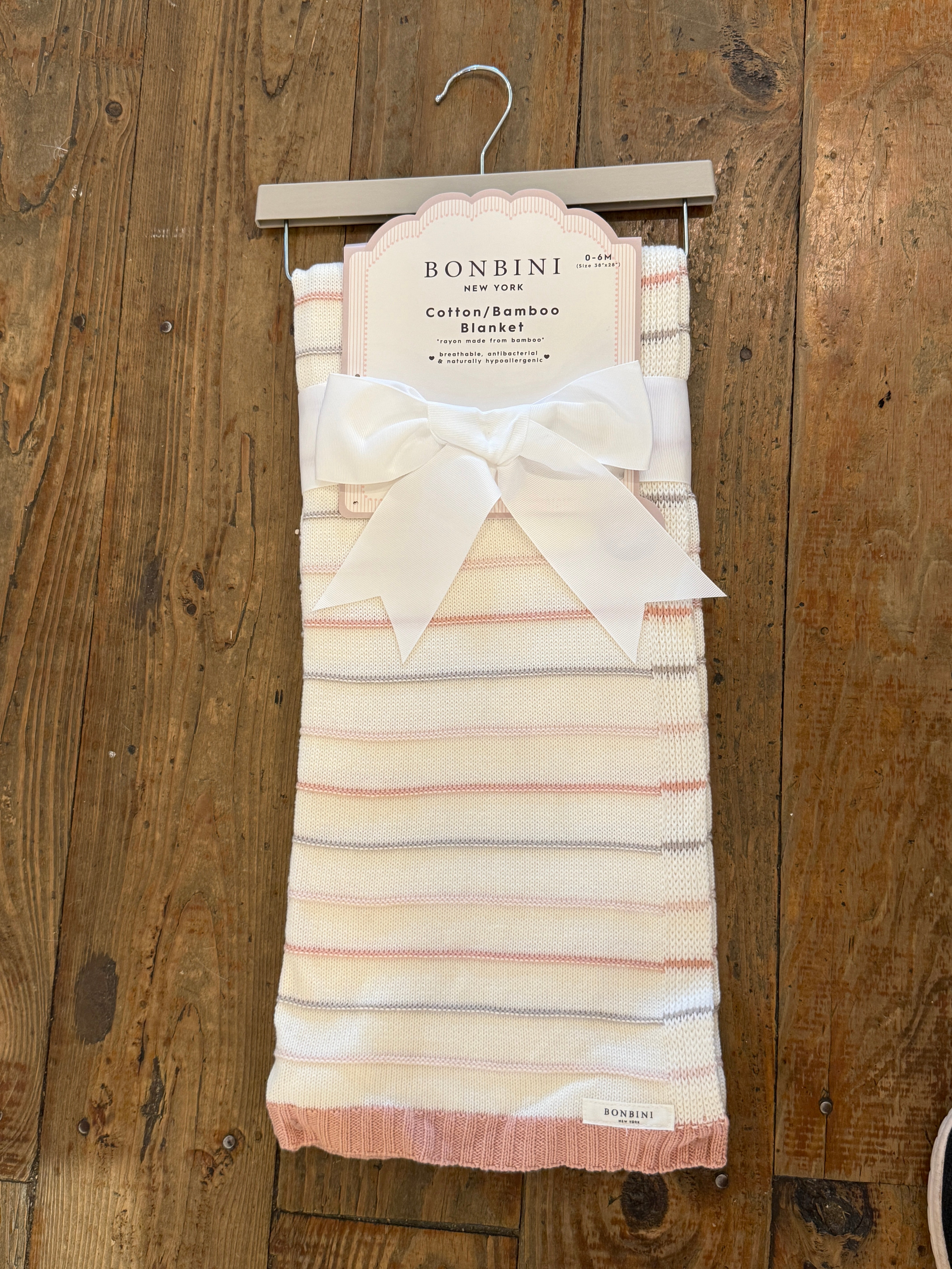 Bonbini New York Cotton/Bamboo Baby Blanket – 0-6 Months Pink