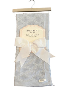 BonBini New York Blue Cotton Blanket