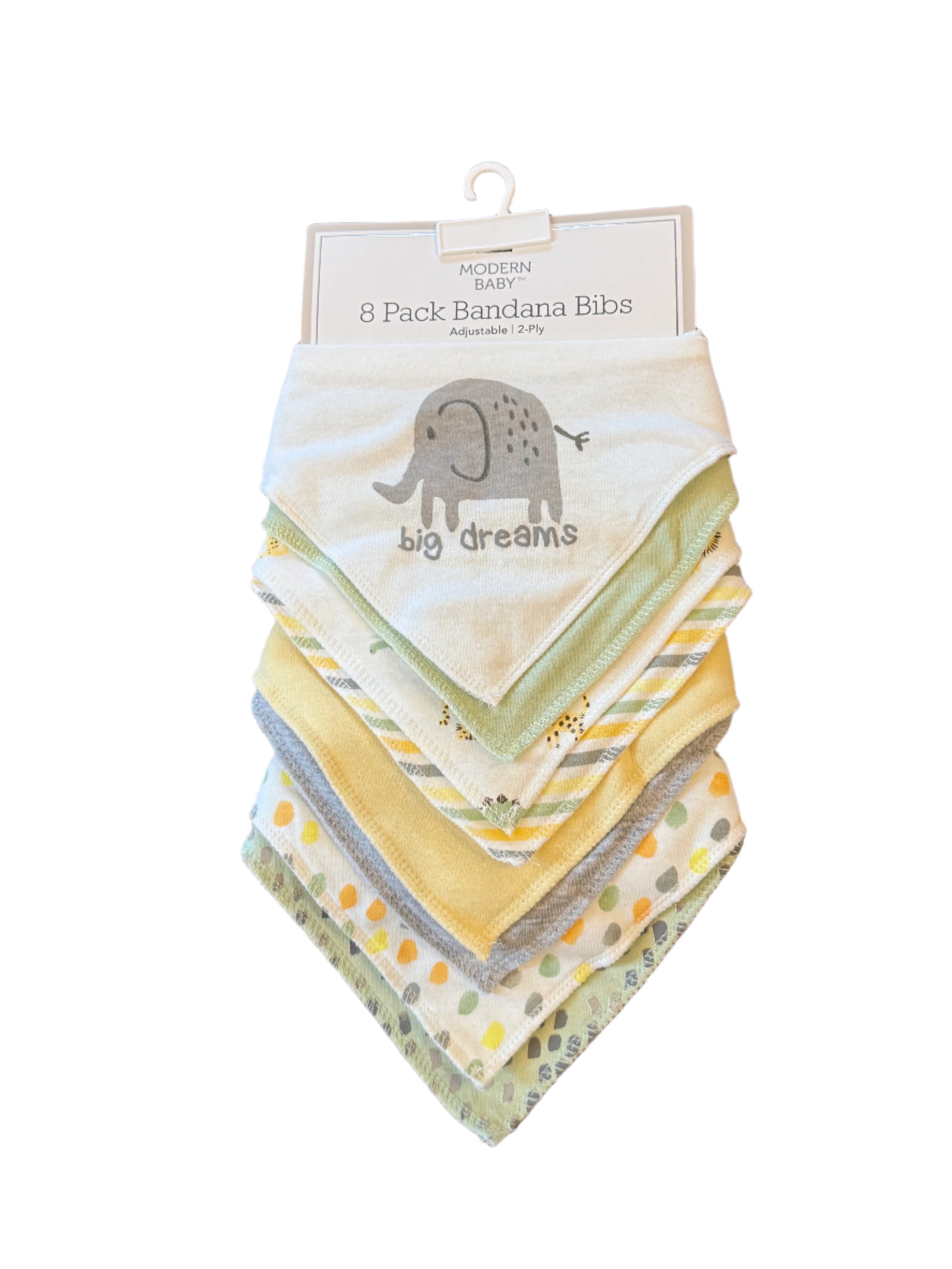 Modern Baby 8 Pack Bandana Bibs Big Dreams