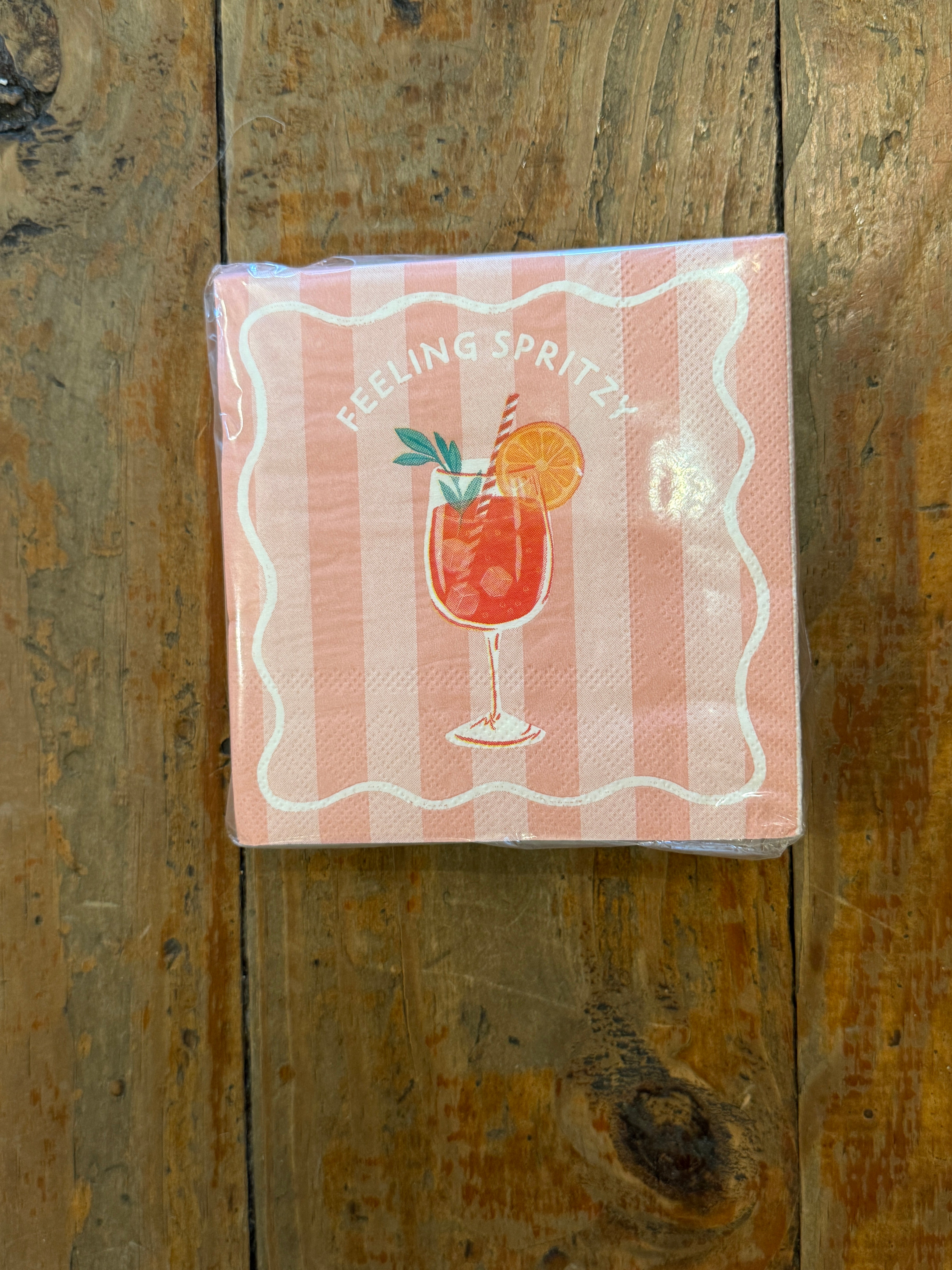Clementine 40 CT Beverage Napkins Feeling Spritzy