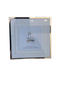 Elegant Silver Photo Frame – 6” x 6” (Matted for 4” x 4”)