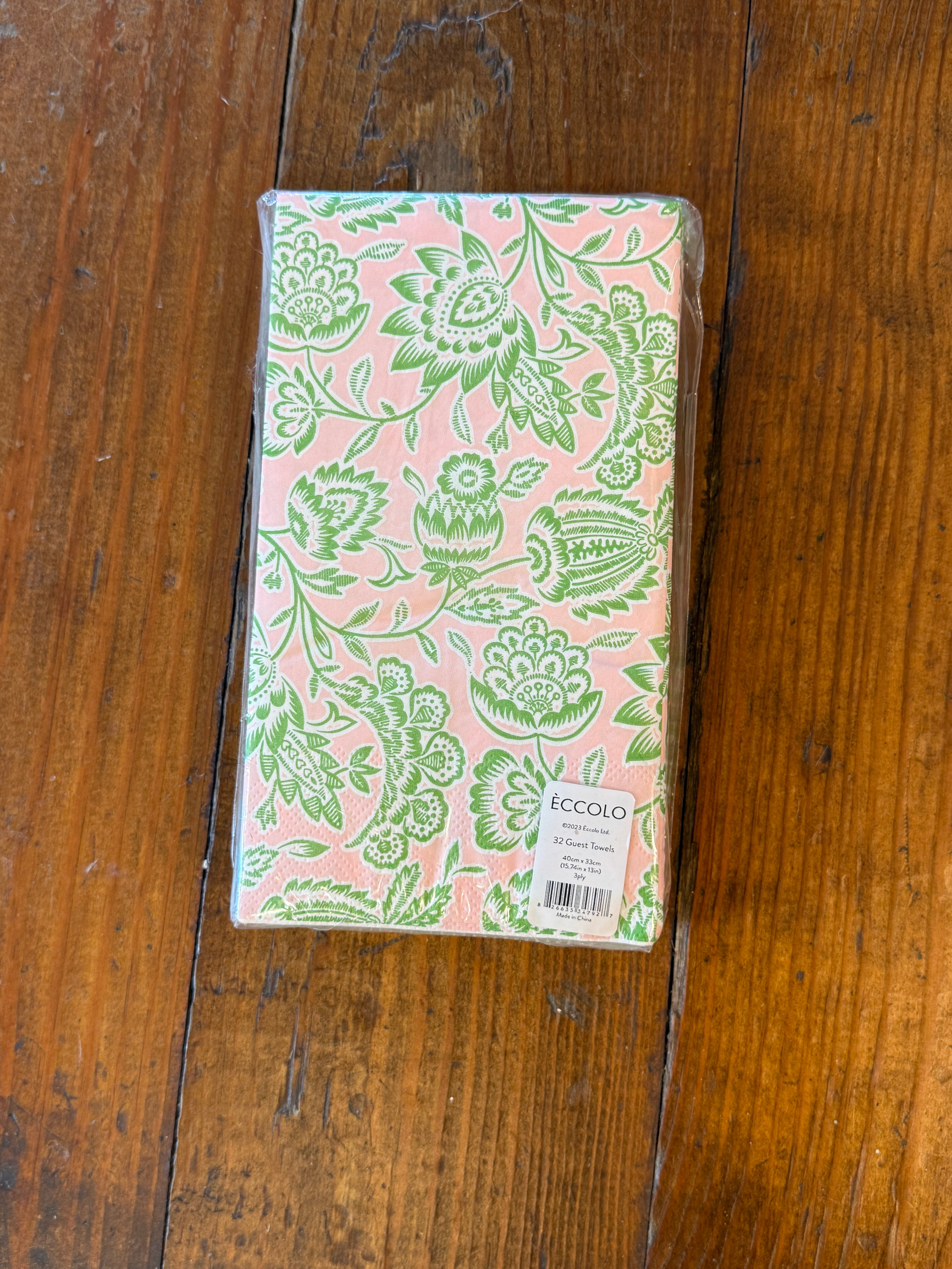 Pink & Green Guest Towels