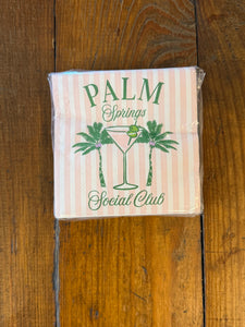 Palm Springs Social Club Martini Paper Napkins – 40 Count
