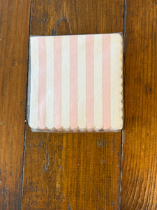 Pink and White Stripped napkins – 20 Count